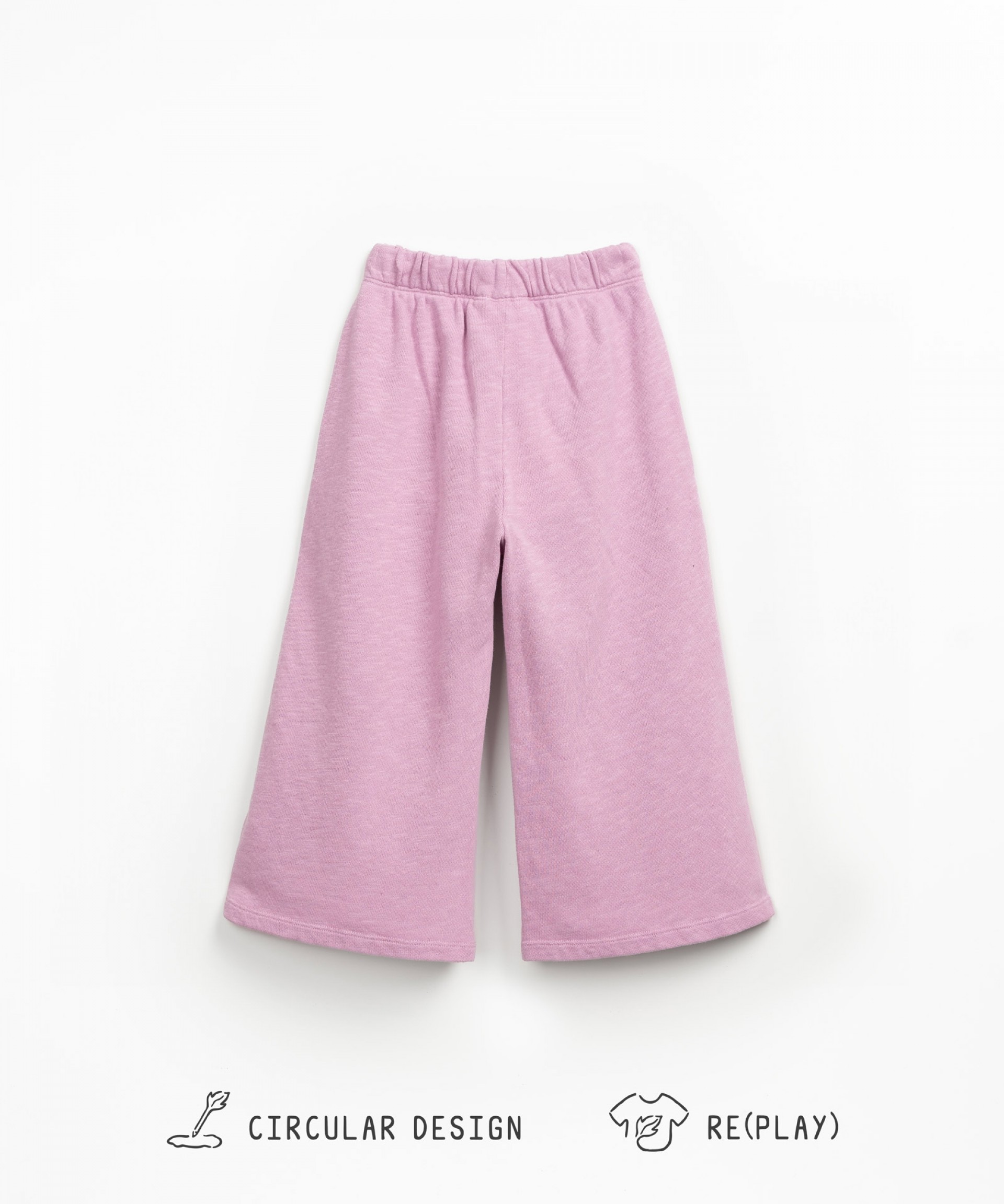 Jersey trousers with recycled fibers