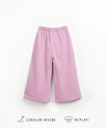 Jersey trousers with recycled fibers