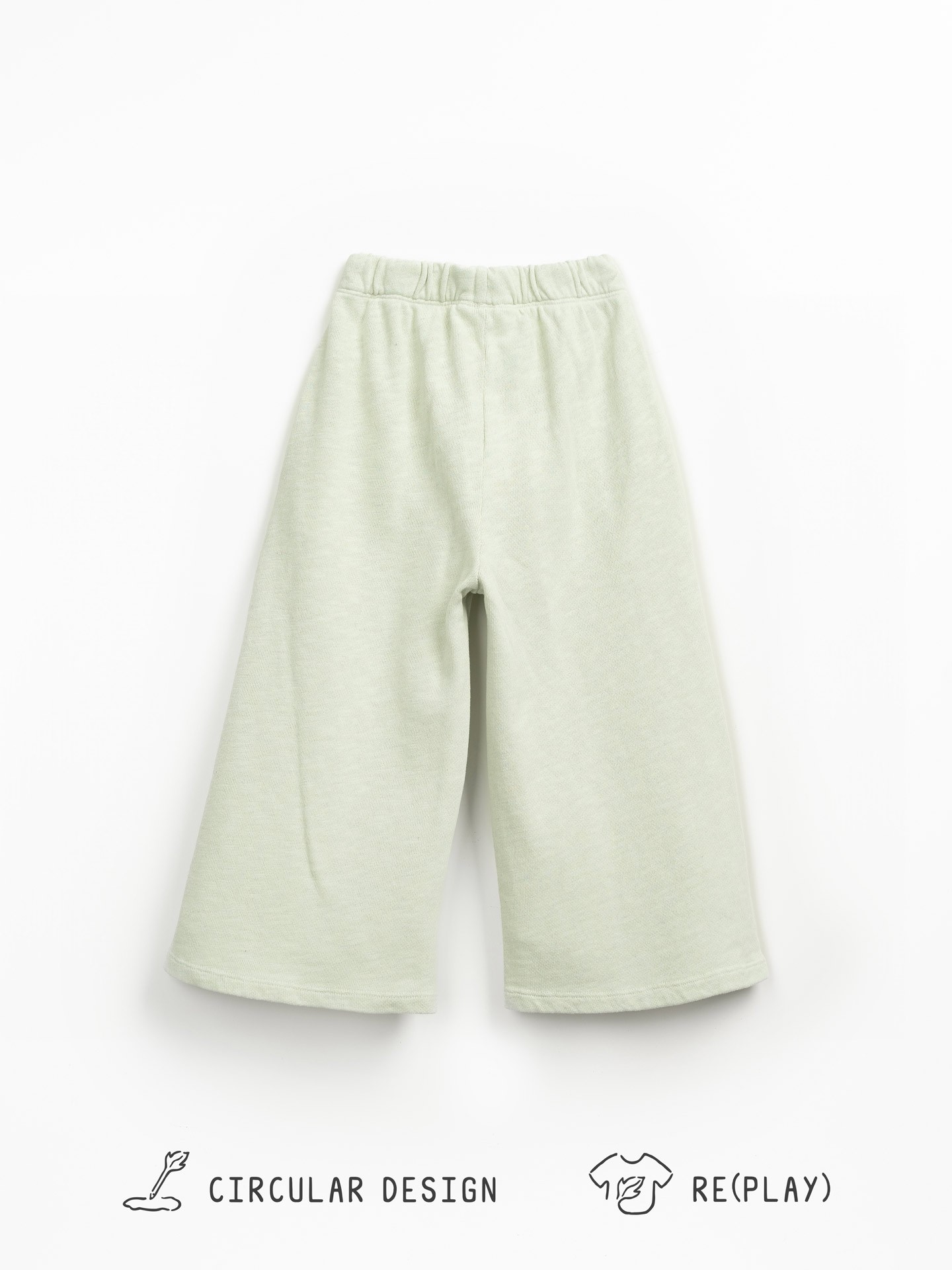 Trousers in a blend of natural and recycled fibers with decorative drawstring