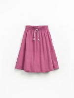 Falda de punto con cintur�n el�stico