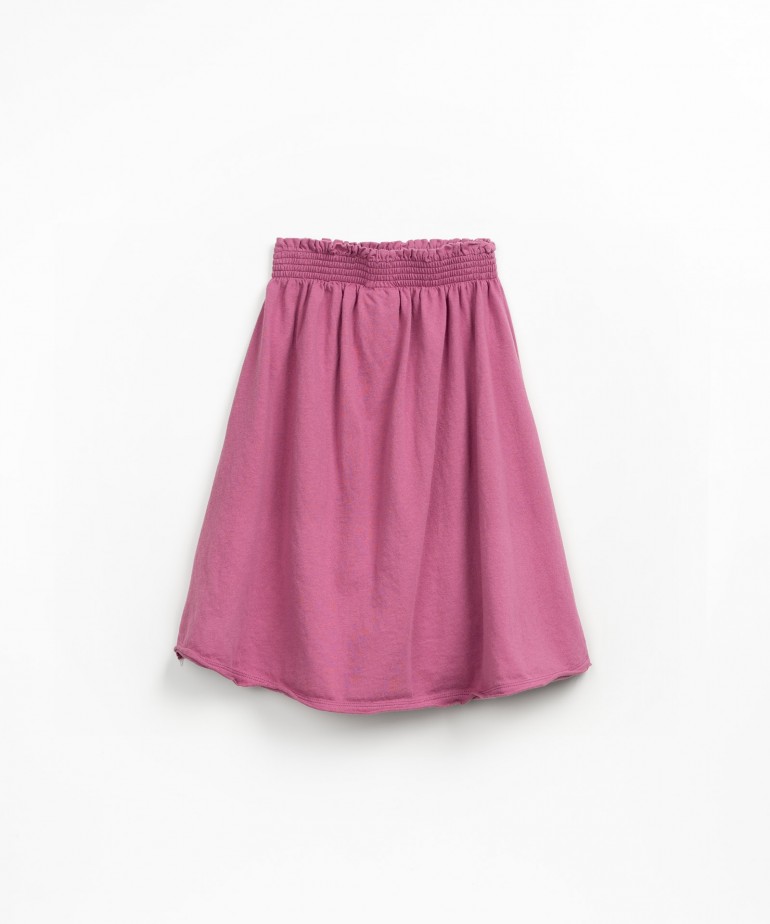 Falda de punto con cinturn elstico