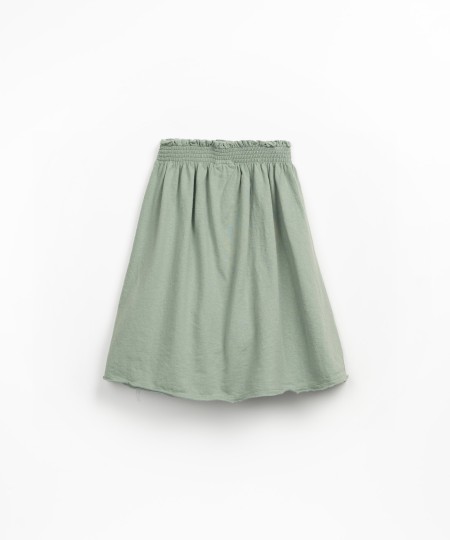 Falda de punto con cinturón elástico