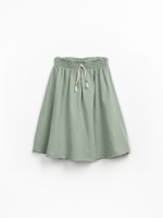 Falda de punto con cintur�n el�stico