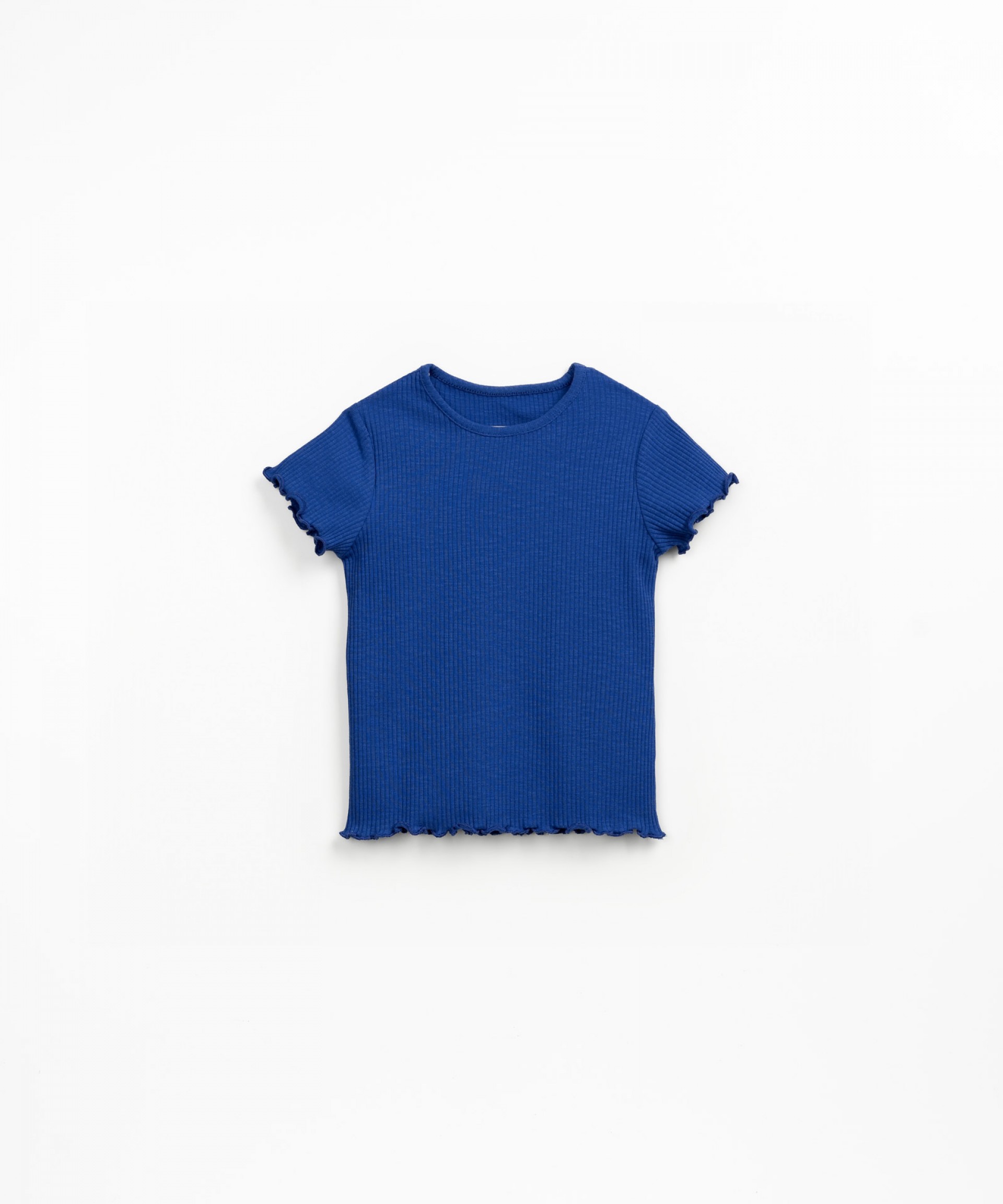 Ribbed cotton jersey t-shirt in organic cotton