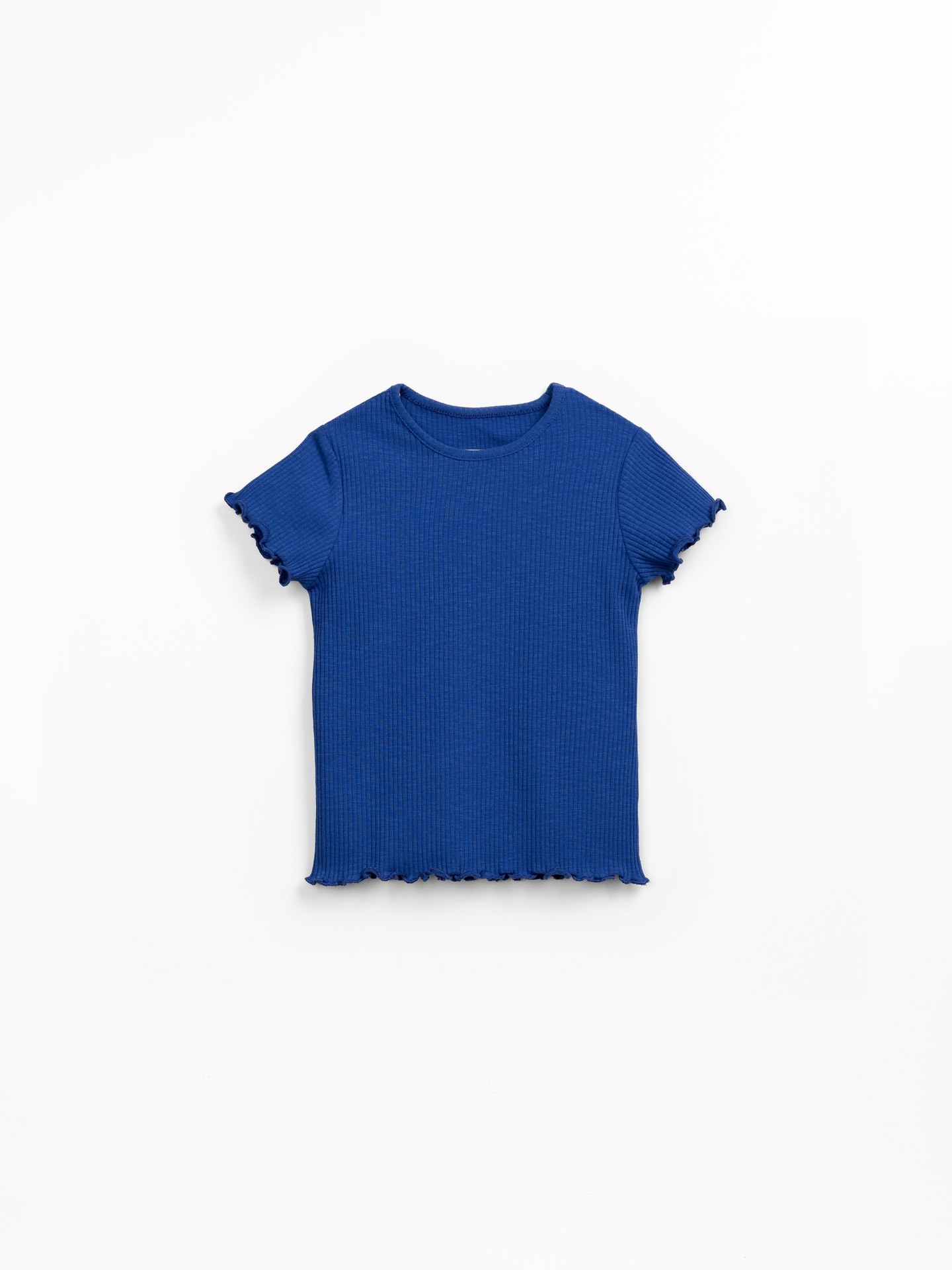 T-shirt in maglia a costine