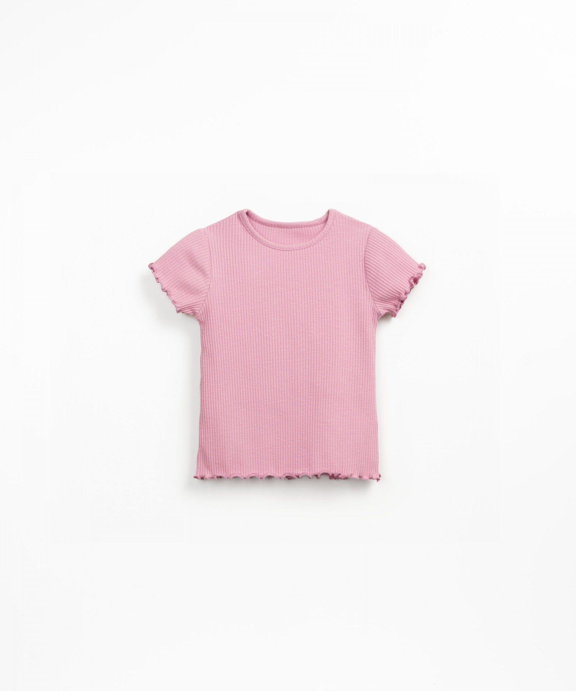 Ribbed jersey t-shirt in organic cotton