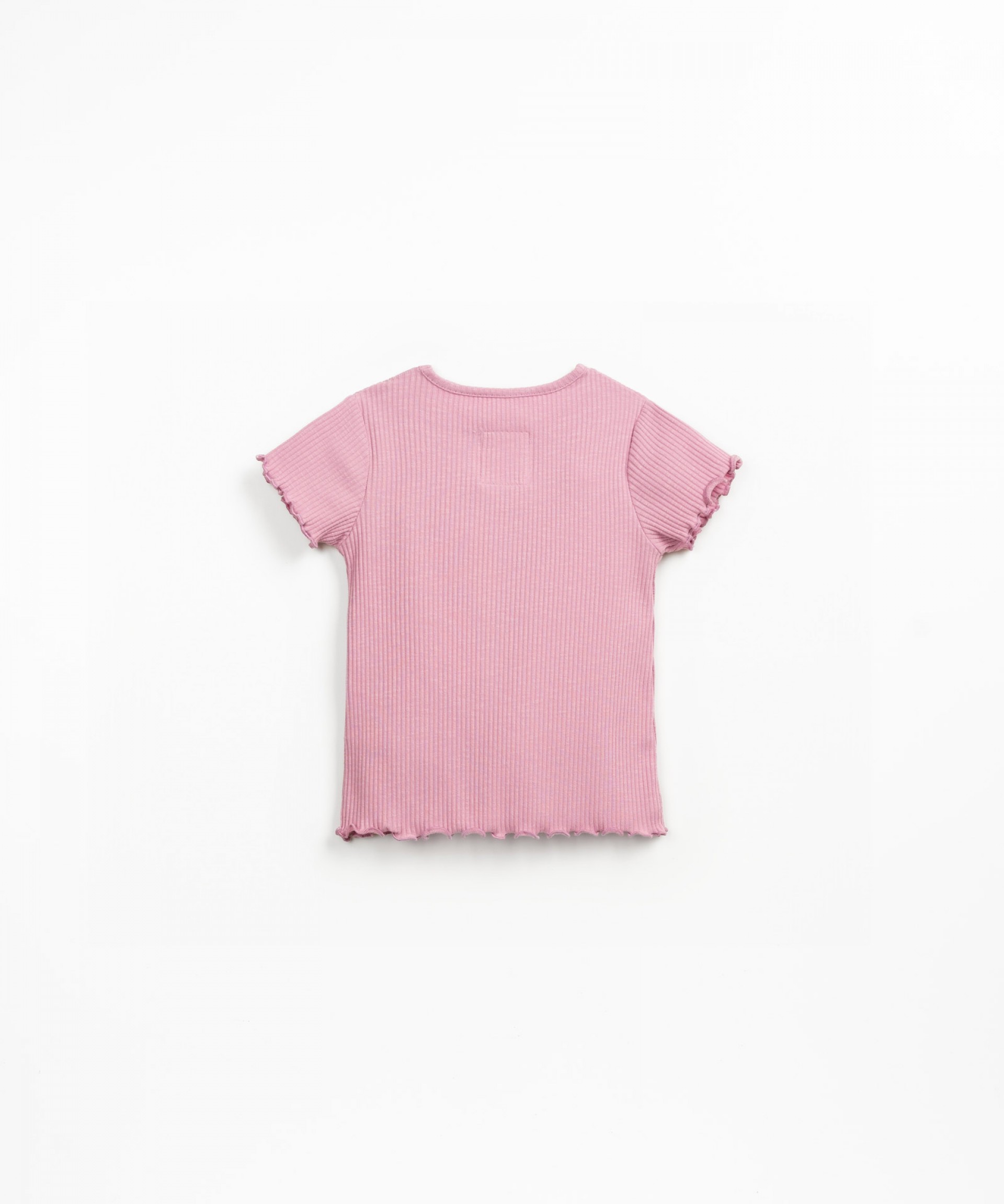 Ribbed jersey t-shirt in organic cotton