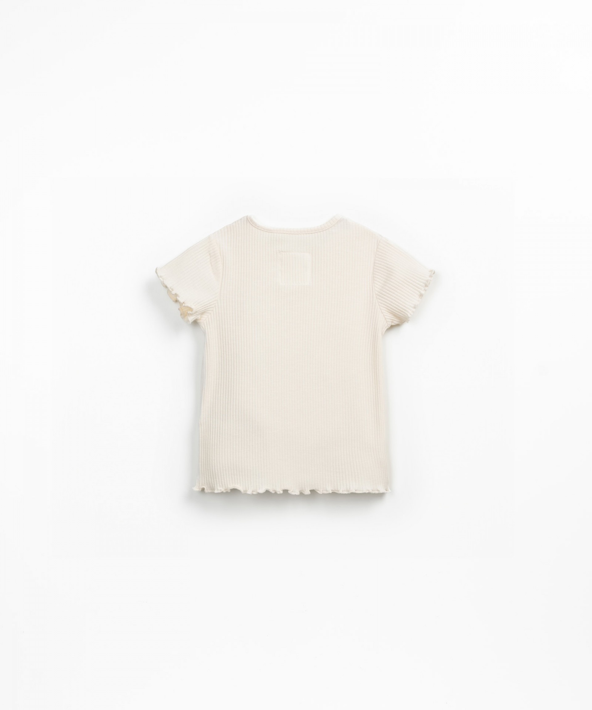 Ribbed jersey t-shirt in organic cotton
