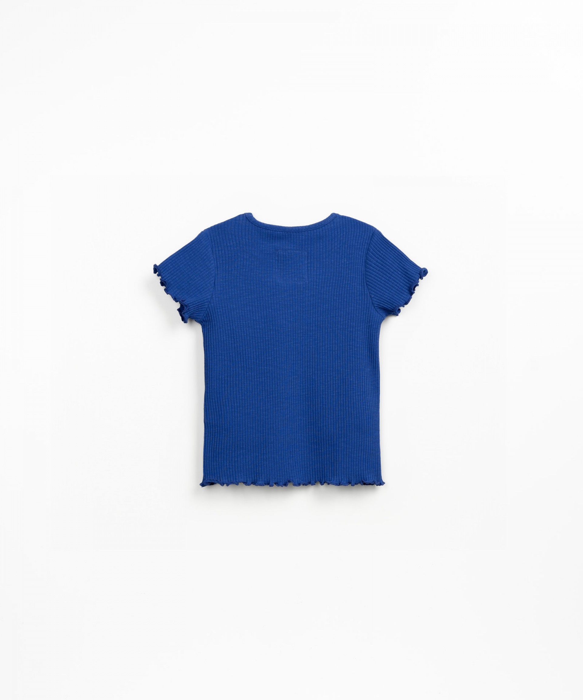 Ribbed cotton jersey t-shirt in organic cotton
