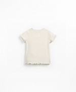 Ribbed jersey t-shirt in organic cotton