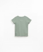 Ribbed cotton jersey T-shirt in organic cotton