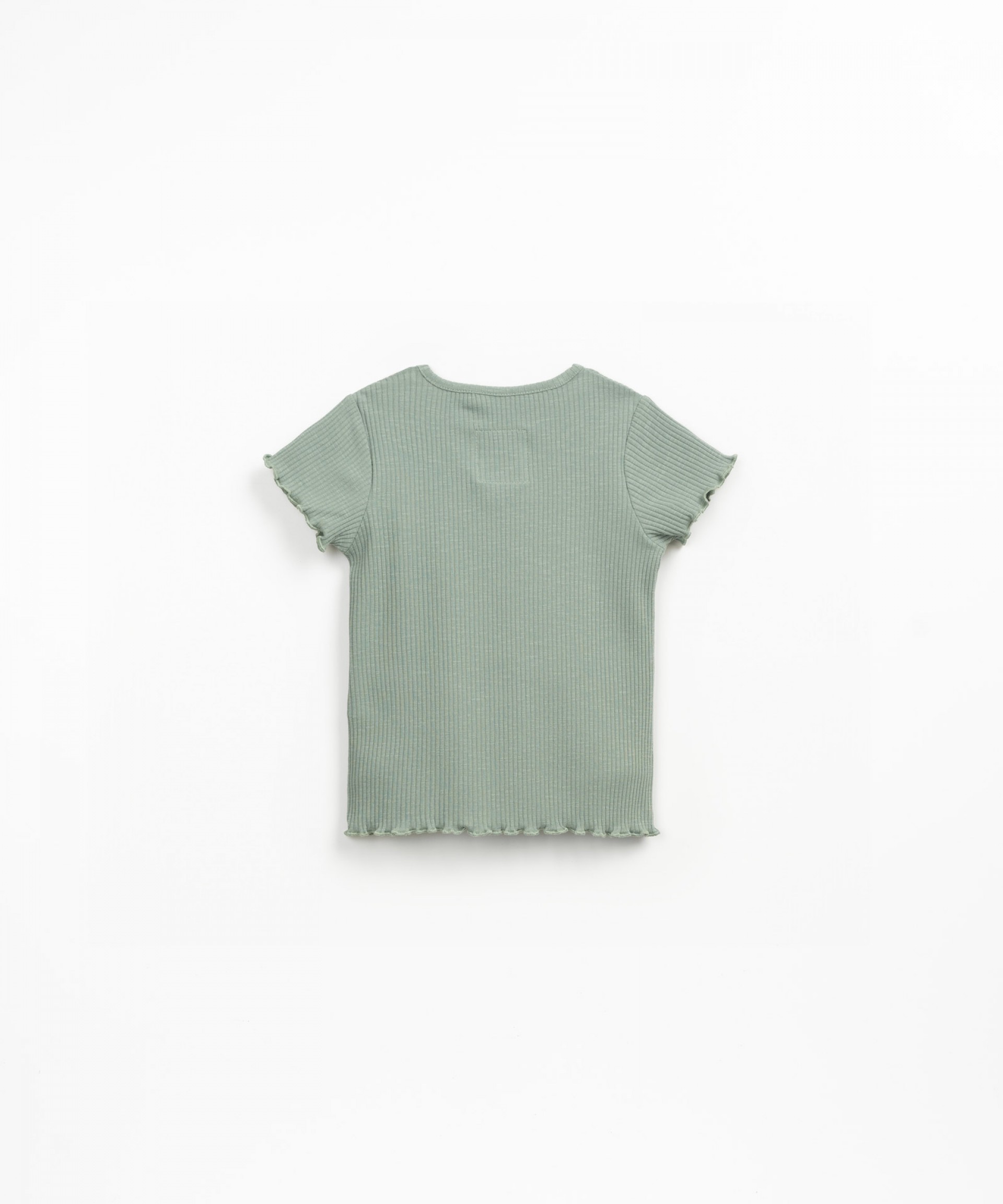 Ribbed cotton jersey T-shirt in organic cotton