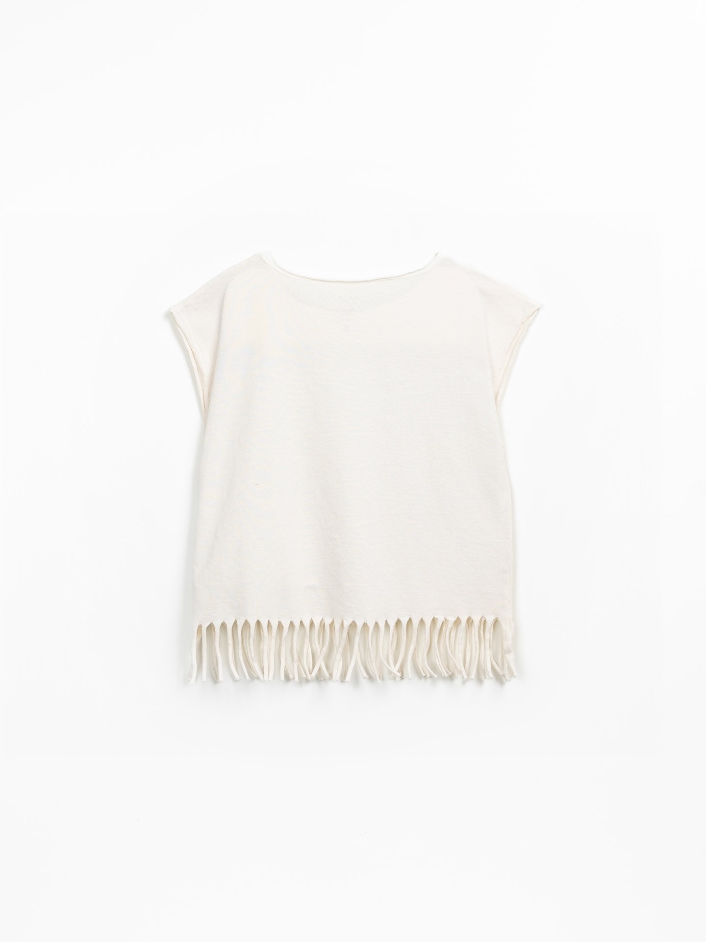 Camiseta anti-UV con flecos en el bajo