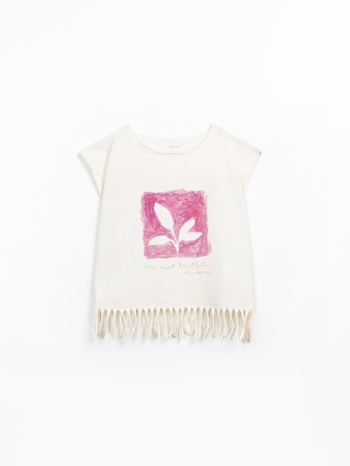 Camiseta anti-UV con flecos en el bajo