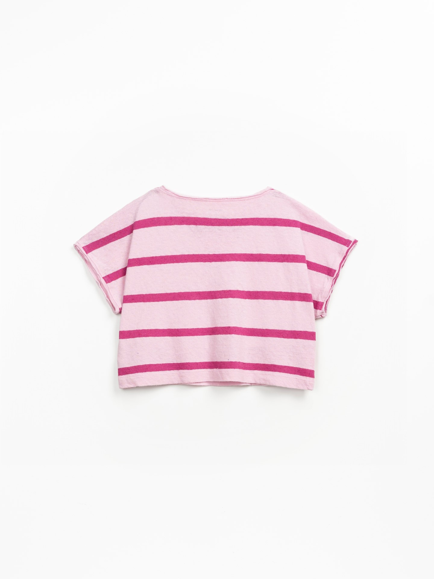 Camiseta a rayas en mezcla de algodón orgánico y lino