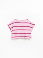 T-shirt a righe in misto cotone biologico e lino T-shirt a righe in misto cotone biologico e lino
