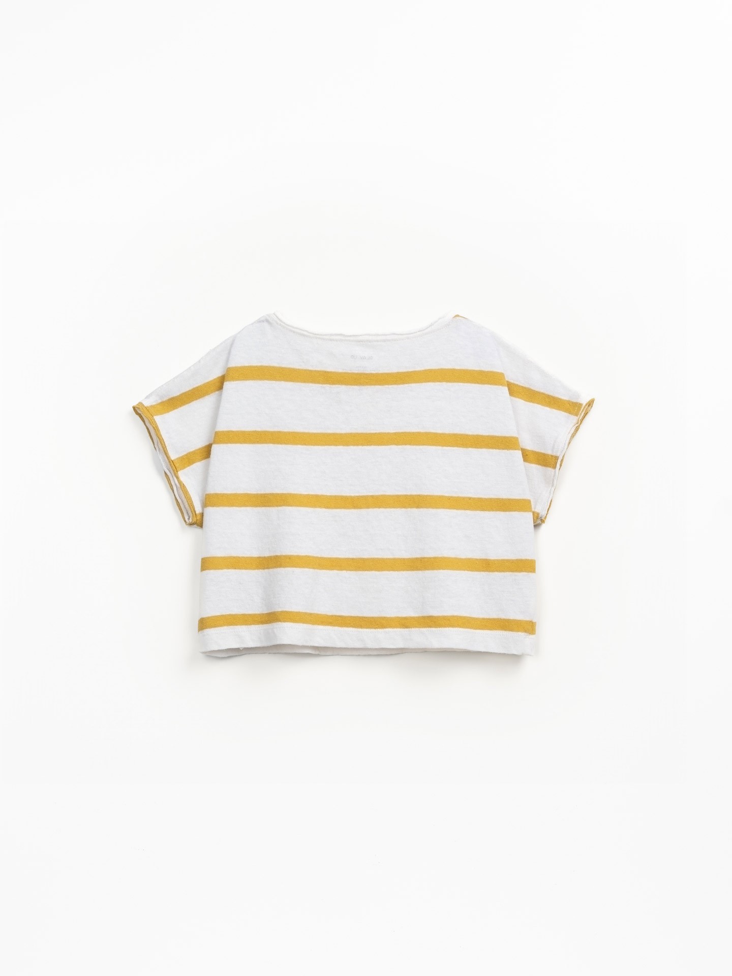 Camiseta a rayas en mezcla de algodón orgánico y lino