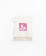 UV-resistant t-shirt in organic cotton and recycled cotton