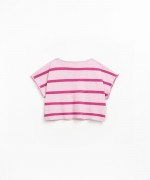 Camiseta corta a rayas
