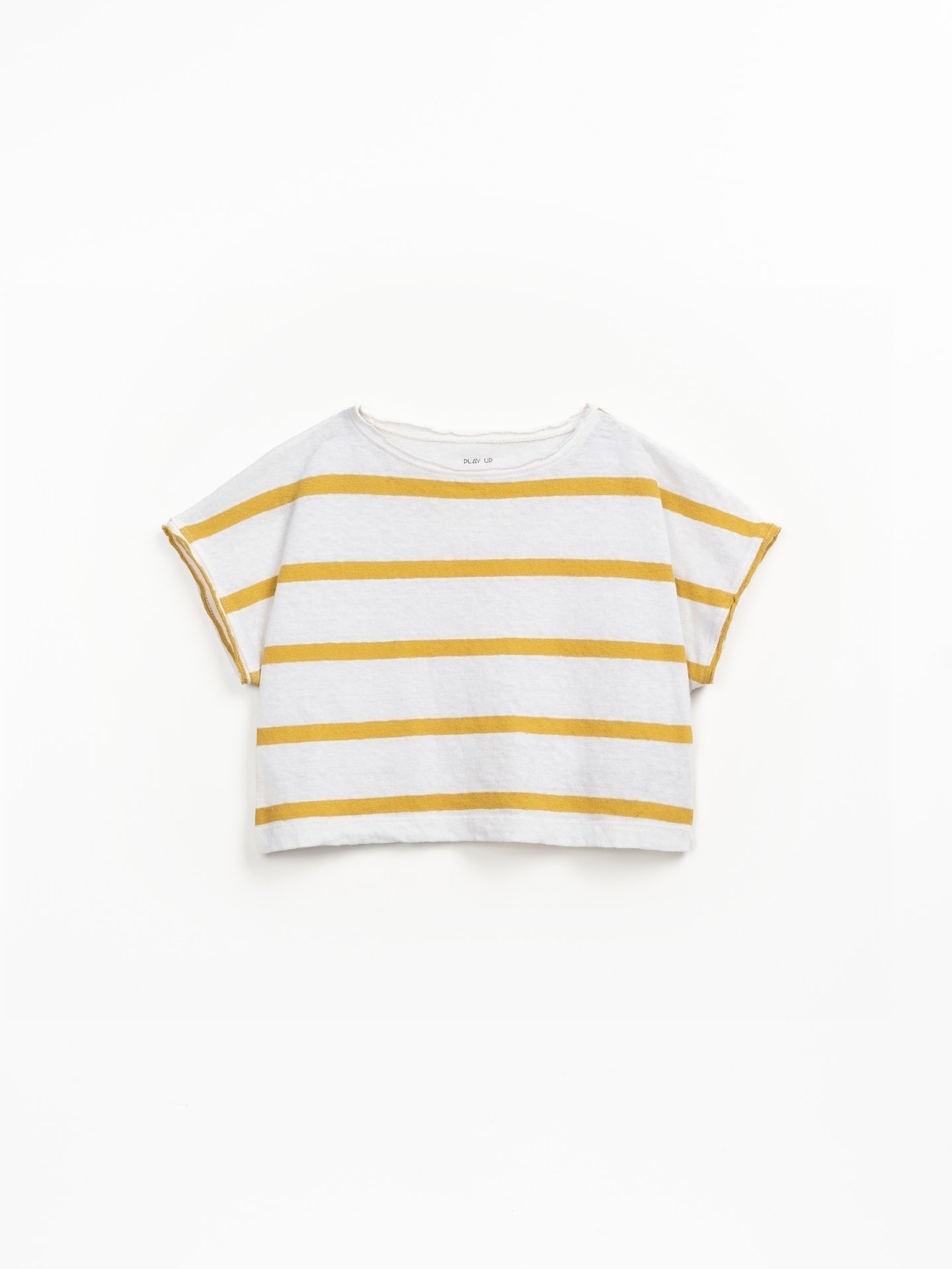 Camiseta a rayas en mezcla de algodón orgánico y lino