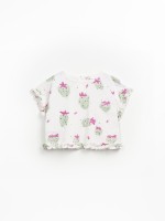 Camiseta de algodón orgánico con escote amplio Camiseta de algodón orgánico con escote amplio