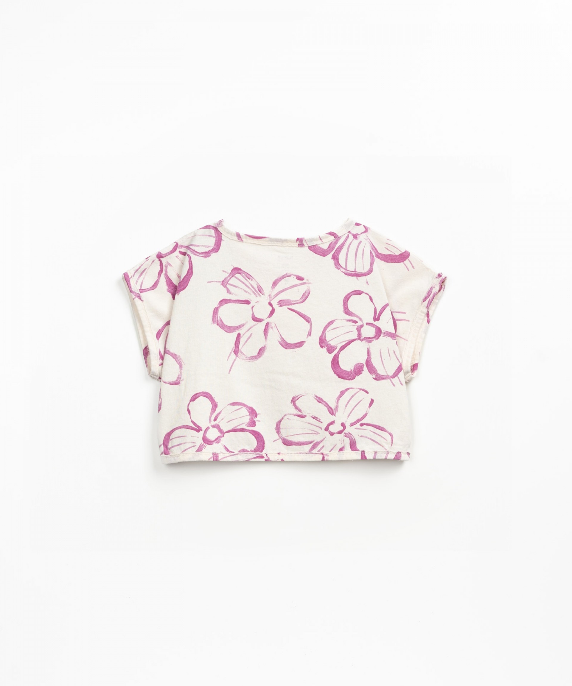 Camiseta de algodn orgnico y algodn reciclado con estampado floral