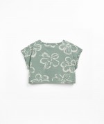 Camiseta de algodn orgnico y algodn reciclado con estampado floral