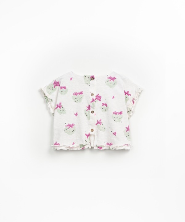 Camiseta de algodón orgánico con escote amplio