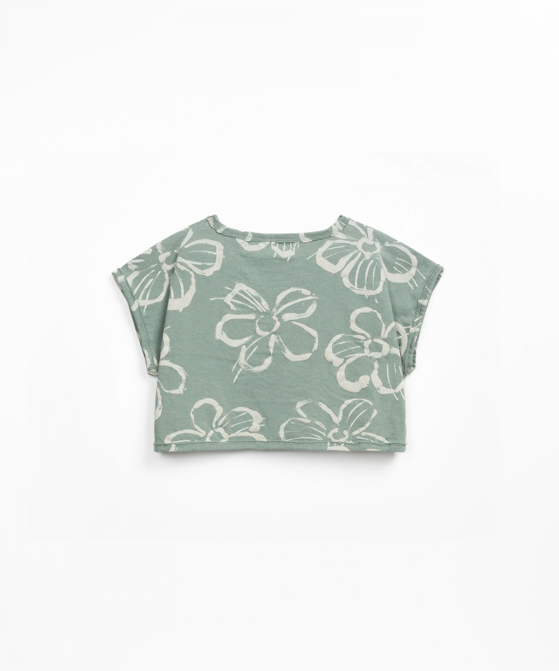 Camiseta de algodn orgnico y algodn reciclado con estampado floral