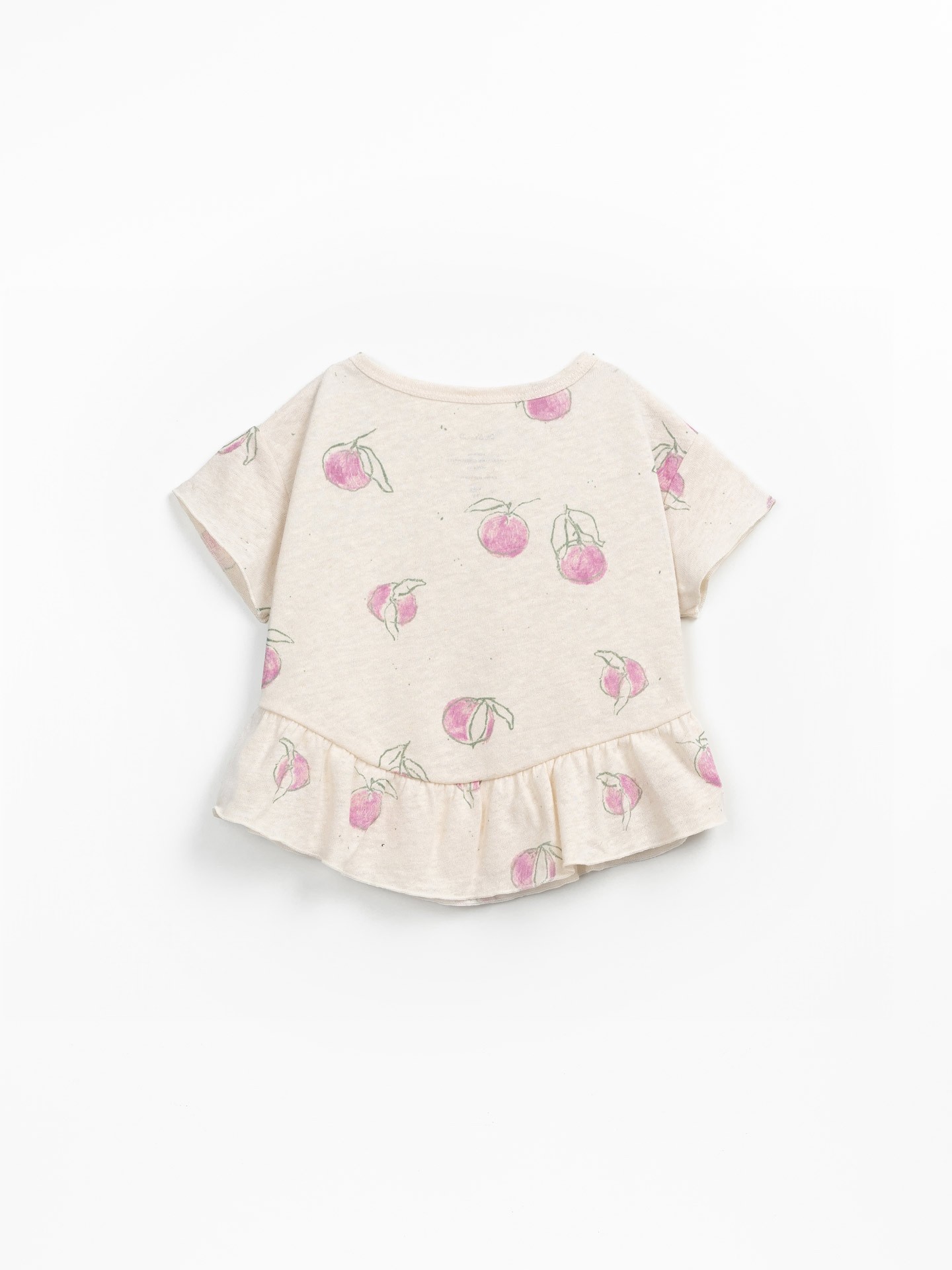 Camiseta con volante en el bajo