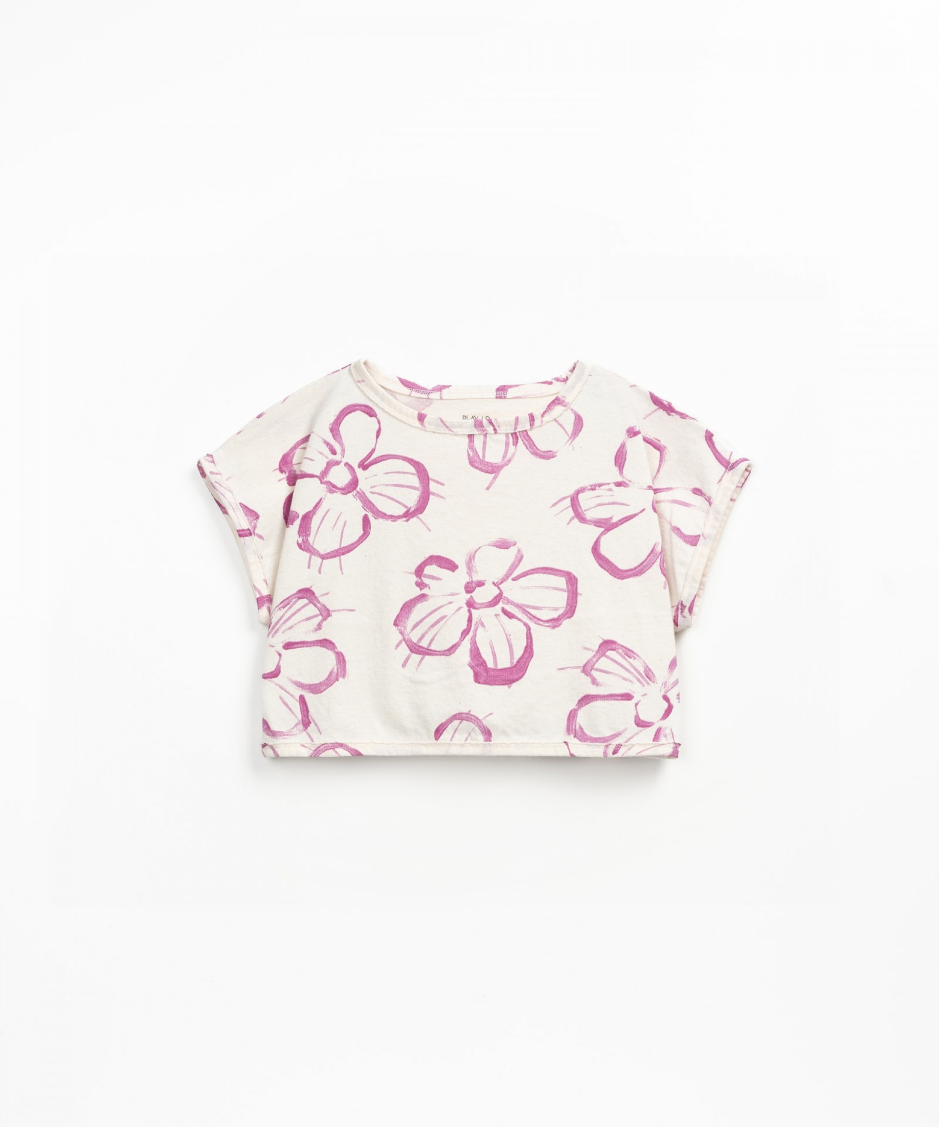 Camiseta de algodn orgnico y algodn reciclado con estampado floral