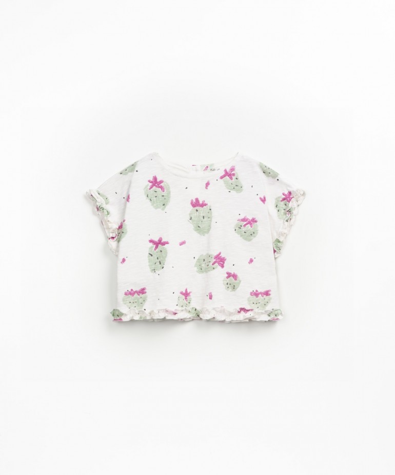 T-shirt in cotone biologico con scollo ampio