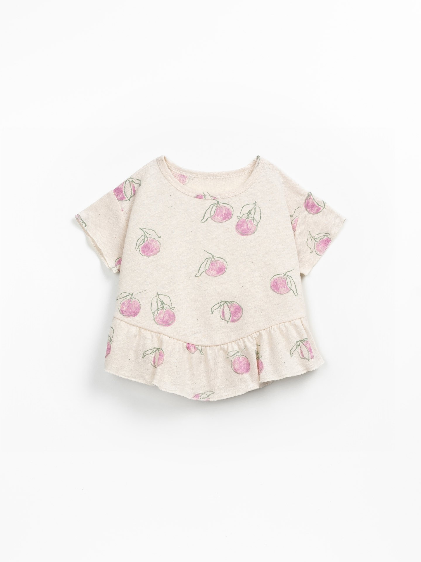 Camiseta con volante en el bajo