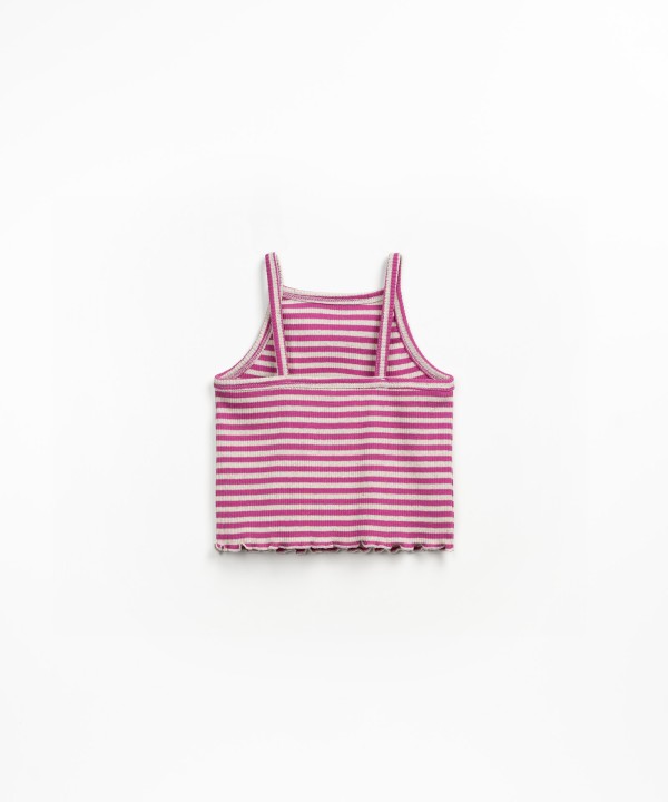 Top de fibras naturales a rayas