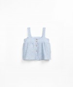 Strappy top with back opening