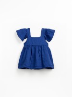 Tunic in fabric with a blend of natural fibers