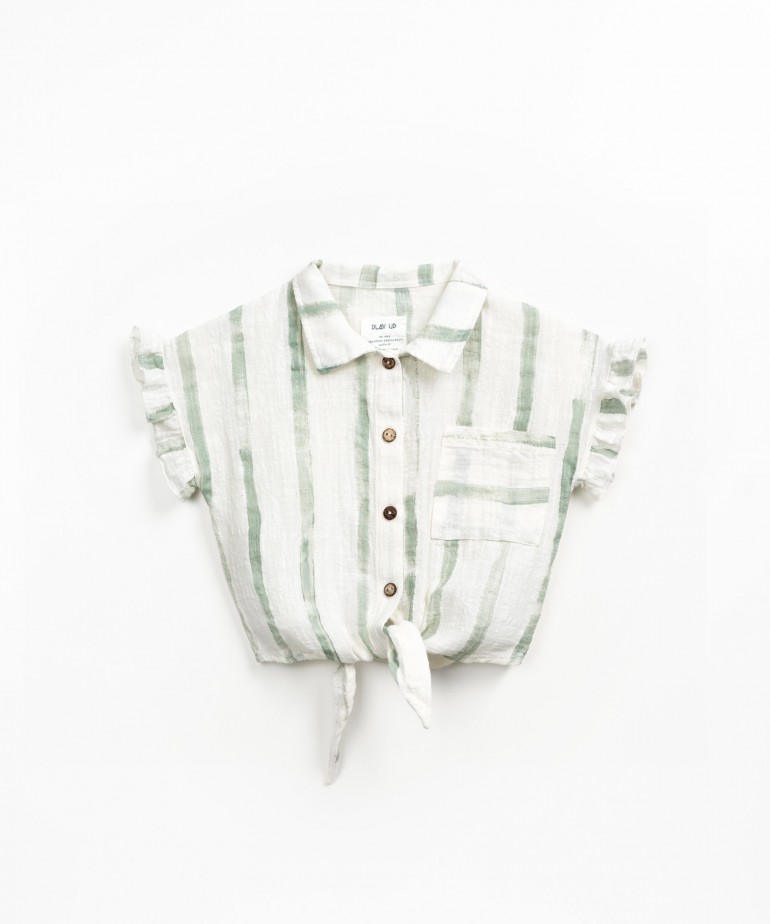 Tunic in organic cotton with striped print