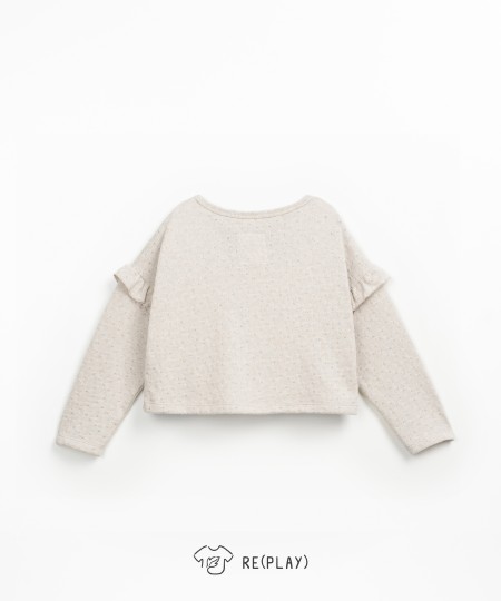 Sudadera con volantes en las mangas