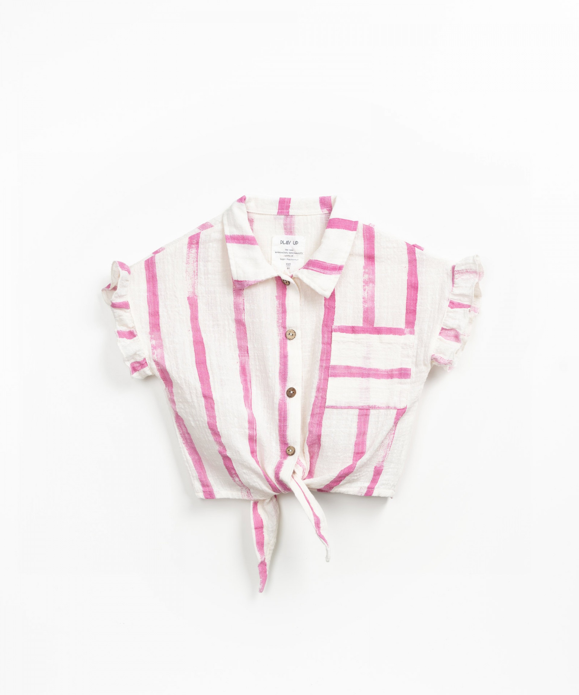 Tnica con estampado de rayas