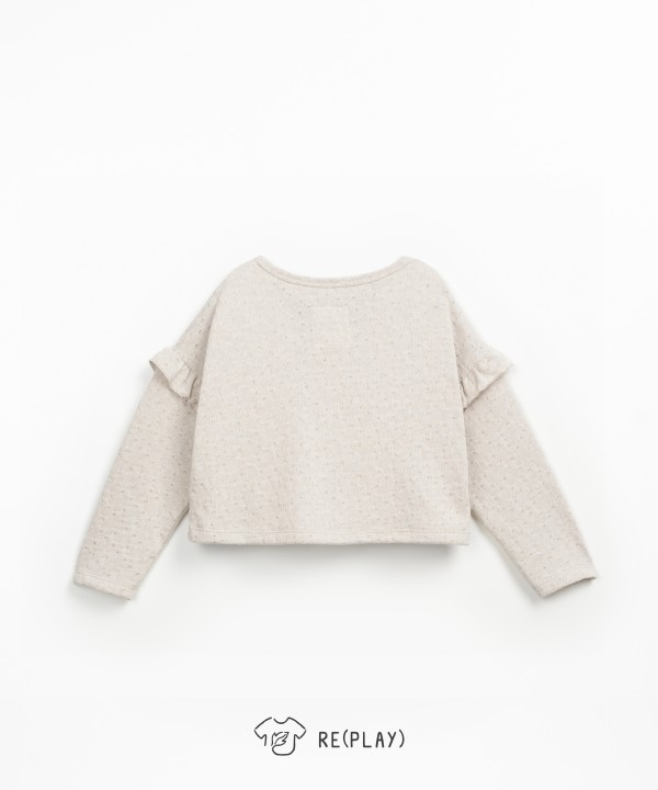 Sudadera con volantes en las mangas