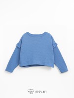Sweatshirt with ruffles on the sleeves Sweatshirt with ruffles on the sleeves