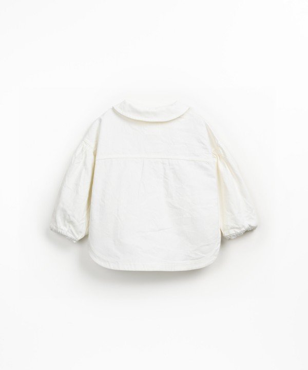 Giacca in twill di cotone con bottoni in cocco