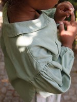 Giacca in twill di cotone con bottoni in cocco