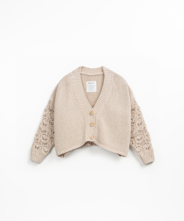 Knitted cropped jacket