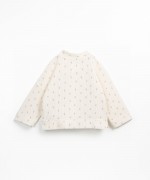 Knitted jacket with artichoke print