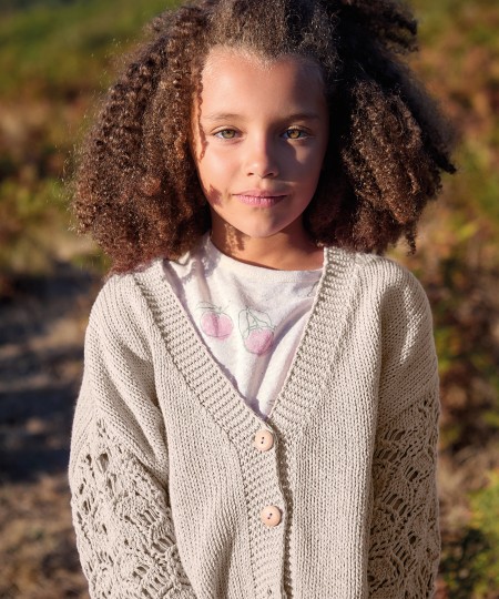 Knitted cropped jacket