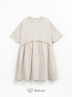 Vestido de punto con mezcla de algod�n regenerativo y algod�n reciclado