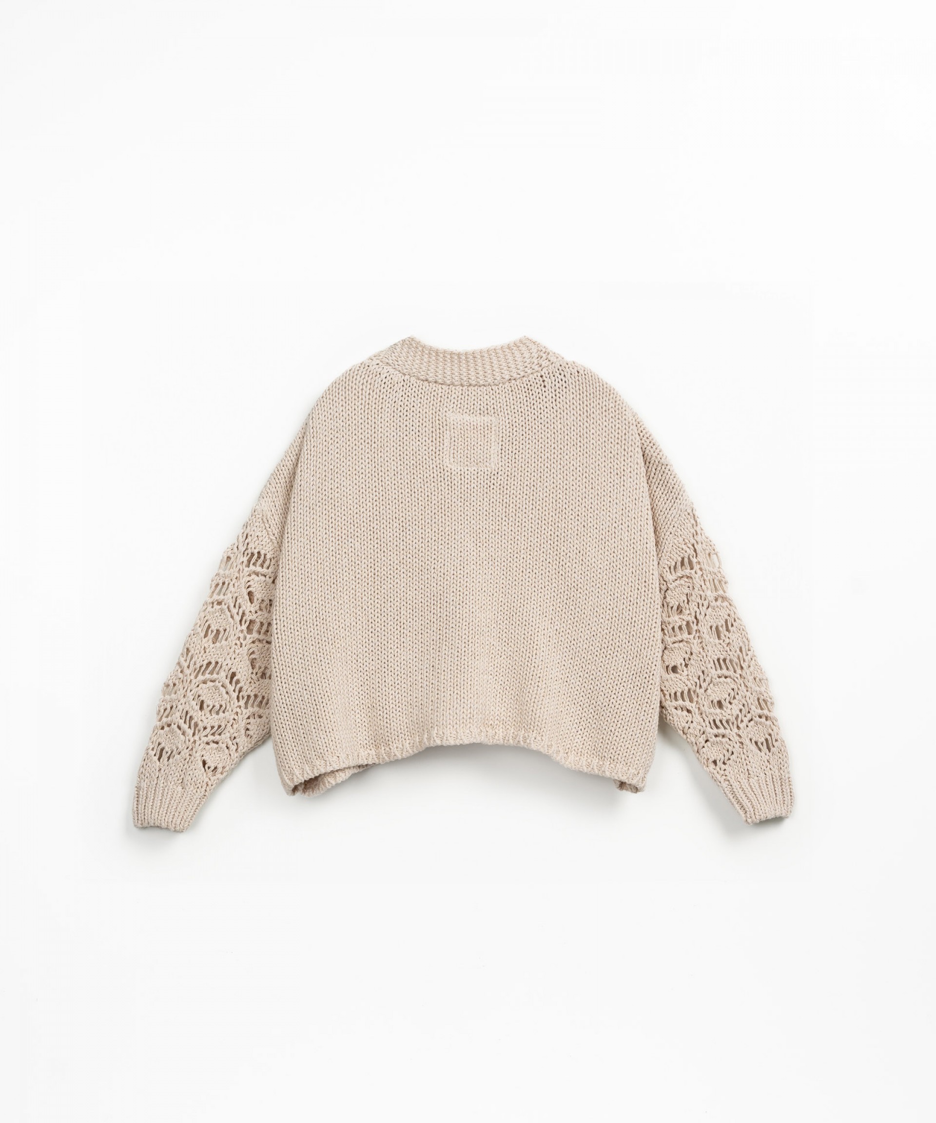 Chaqueta de punto cropped con botones de coco