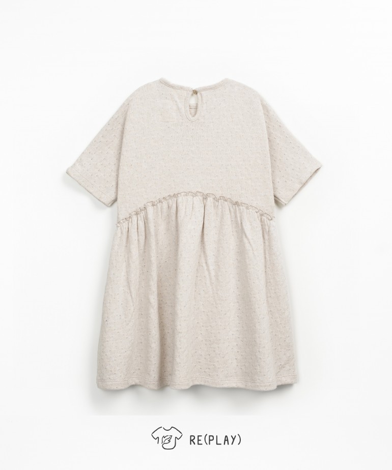 Vestito in maglia con miscela di cotone rigenerativo e cotone riciclato