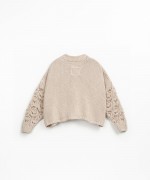 Chaqueta de punto cropped con botones de coco
